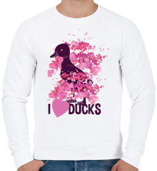 printfashion Kacsa love - Férfi pulóver - Fehér (1526926)