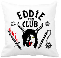 printfashion Eddie Munson Fan Club - Párnahuzat, Díszpárnahuzat - Fehér (7672832)