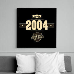 printfashion born-in-2004-cream-choco - Vászonkép - Fekete (6644839)