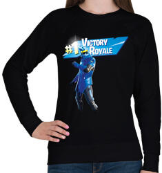 printfashion Fortnite #1 Vicory Royale Ninja - Női pulóver - Fekete (16349723)