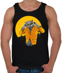 printfashion Éjjeli szörnyfarkas - Férfi atléta - Fekete (152851)