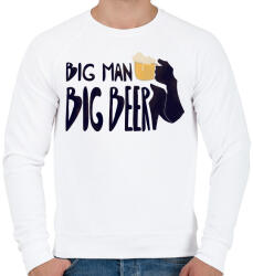 printfashion Big Man Big Beer (version 2) - Férfi pulóver - Fehér (13397020)