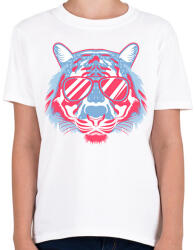 printfashion Vagány tigris - Gyerek póló - Fehér (2936344)