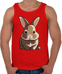 printfashion Cuki nyuszi - Férfi atléta - Piros (13741684)