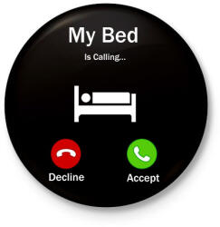 printfashion My bed - Kitűző, hűtőmágnes - Fekete (11378197)