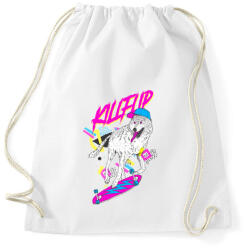 printfashion Kickflip wolf - Sportzsák, Tornazsák - Fehér (225387)