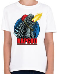 printfashion Rap god Godzilla - Gyerek póló - Fehér (2303645)