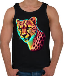 printfashion Neon gepárd - Férfi atléta - Fekete (13376312)