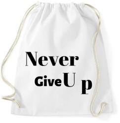 printfashion Never Give Up - Sportzsák, Tornazsák - Fehér (2420146)
