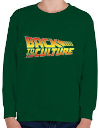 printfashion Back To The Culture - Gyerek pulóver - Sötétzöld (923289)