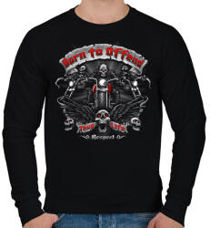 printfashion born to offen - Férfi pulóver - Fekete (4864568)