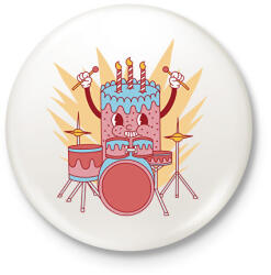 printfashion Dobos torta - Kitűző, hűtőmágnes - Fehér (13589240)