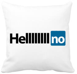 printfashion HELL NO - Párnahuzat, Díszpárnahuzat - Fehér (2118645)