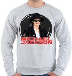 printfashion michael jackson 1 - Férfi pulóver - Sport szürke (4168626)