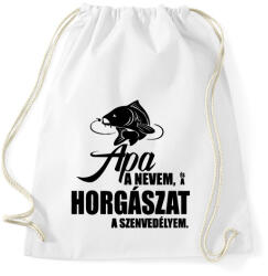 printfashion Horgász szenvedély - Sportzsák, Tornazsák - Fehér (931714)