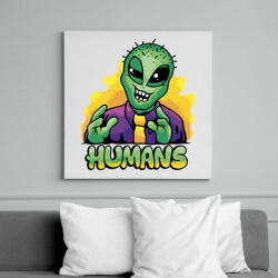 printfashion Űrlény mém - Vászonkép - Fehér (11861334)