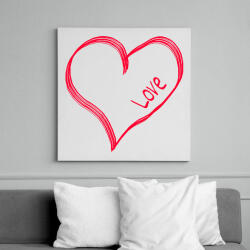 printfashion Love - Vászonkép - Fehér (6629741)