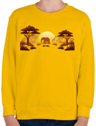 printfashion Afrika - Gyerek pulóver - Sárga (410814)