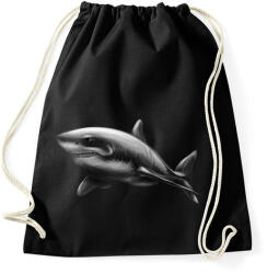printfashion Cápa portre - Sportzsák, Tornazsák - Fekete (5028018)