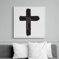 printfashion BlessedBlack - Vászonkép - Fehér (6637648)