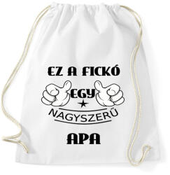 printfashion Ez a fickó egy nagyszerű apa - Sportzsák, Tornazsák - Fehér (13183155)