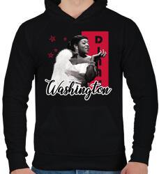 printfashion Dinah Washington - Férfi kapucnis pulóver - Fekete (7655471)