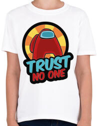 printfashion Among us trust no one - Gyerek póló - Fehér (4188992)