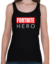printfashion FORTNITE HERO - Női atléta - Fekete (10433611)