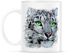 printfashion Hópárduc - zöld szemmel - Bögre - Fehér (13233554)
