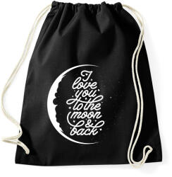 printfashion Szerelem a holdig és vissza - Sportzsák, Tornazsák - Fekete (6058763)