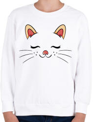 printfashion Cica fej - Gyerek pulóver - Fehér (9183753)