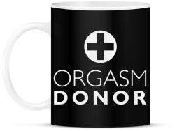 printfashion orgasm-donor-white - Bögre - Fekete (879845)