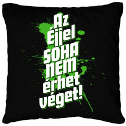 printfashion Az éjjel soha nem érhet véget! - Párnahuzat, Díszpárnahuzat - Fekete (16609872)