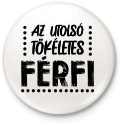 printfashion Az utolsó tökéletes férfi - Kitűző, hűtőmágnes - Fehér (7525477)