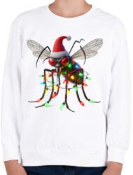 printfashion Vicces gonosz karácsonyi szúnyog - izzósorral - Gyerek pulóver - Fehér (15225964)