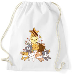 printfashion Macska karácsonyfa - Sportzsák, Tornazsák - Fehér (11530638)