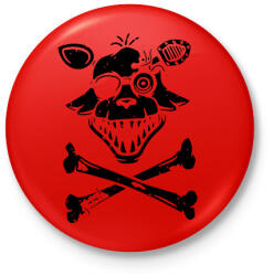 printfashion Foxy logó - Kitűző, hűtőmágnes - Piros (14936335)