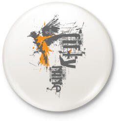 printfashion birdi59-01. png - Kitűző, hűtőmágnes - Fehér (3075446)