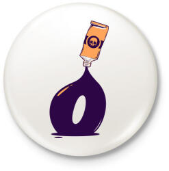 printfashion festék - Kitűző, hűtőmágnes - Fehér (3077071)