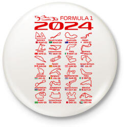 printfashion Formula 1 2024 P - Kitűző, hűtőmágnes - Fehér (15671053)