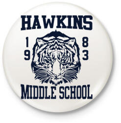 printfashion Hawkins Tigers - Kitűző, hűtőmágnes - Fehér (7294144)