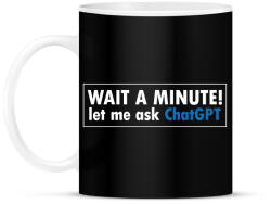 printfashion Wait a minute - Bögre - Fekete (14583912)