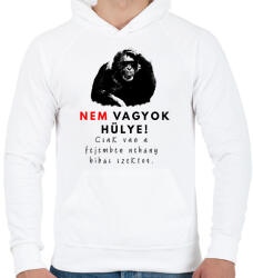 printfashion nem vagyok hülye - Férfi kapucnis pulóver - Fehér (1692898)