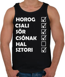 printfashion Csak hal nincs - Férfi atléta - Fekete (2454977)