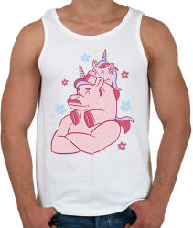 printfashion Unikornis apa - Férfi atléta - Fehér (14705884)