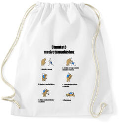 printfashion Útmutató medve támadásokhoz - Sportzsák, Tornazsák - Fehér (16139631)