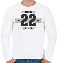 printfashion b-day-22-dark-lightgrey - Férfi pulóver - Fehér (507722)