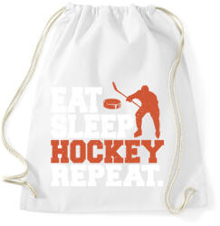 printfashion Eat Sleep Hockey Repeat - Sportzsák, Tornazsák - Fehér (11532377)