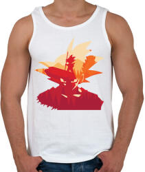 printfashion Son Goku - Férfi atléta - Fehér (871815)