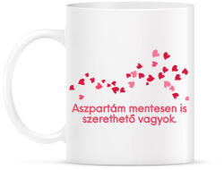 printfashion Aszpartám mentes Szerelem - Bögre - Fehér (14071941)